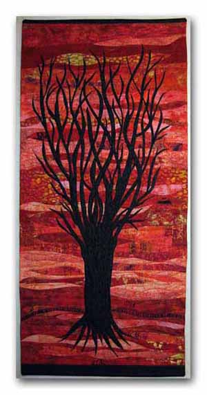 I made this over the weekend following the horrendous wild fires that swept through Southern California in October 2007. My hearts and prayers are with all those that lost loved ones, pets and their homes. This quilt was shown at the Mid-Atlantic Quilt Festival in February 2007.&nbsp;